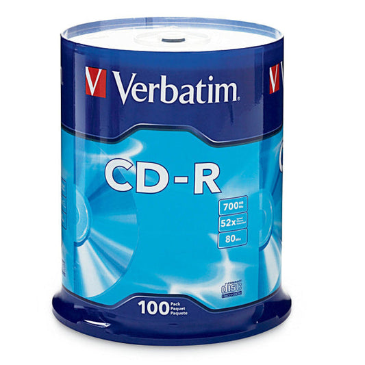 CD-R Recordable Media, Spindle, 700MB/80 Minutes, Pack Of 100