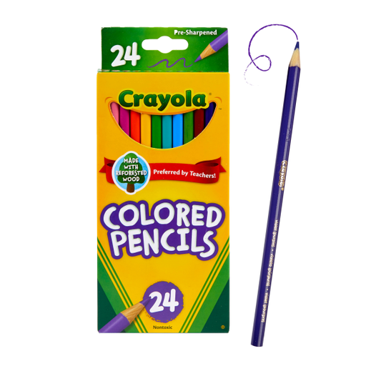 Crayola Color Pencils, Assorted Colors, Set Of 24
