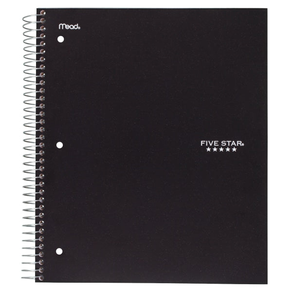 Five Star Notebook, 8 1/2" X 11", 5 Subjects, College Ruled, 200 Sheets, Color may vary