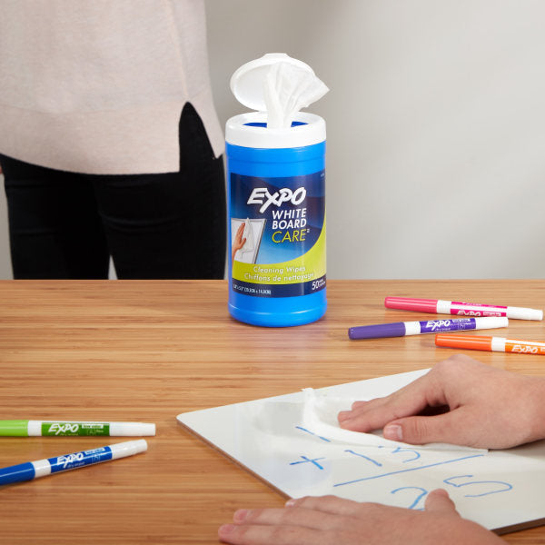 EXPO Marker Board Towelettes, 6" X 9", Pack Of 50