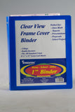1" Clear View Frame Poly Binder Color May Vary