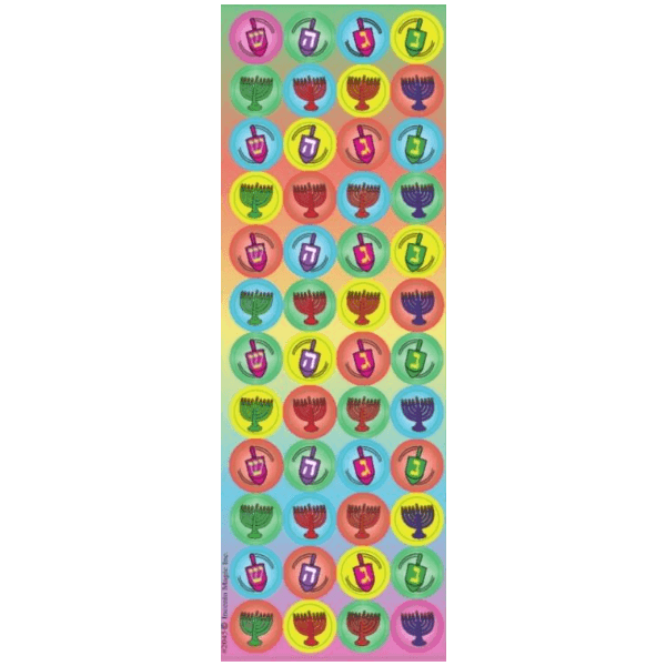 Chanukah Circle Stickers 6-Sheet pack