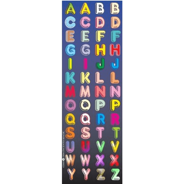 Colorful ABC Stickers 6-Sheet pack