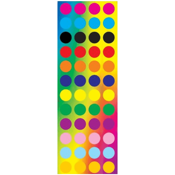 Assorted Colors Dots (Medium) 6-Sheet pack