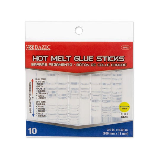 Hot Melt Glue Sticks Dual Temp. Full Size 3.9" x 0.43" (10/Box)