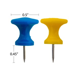 Push Pins Jumbo Assorted Color (25/Pack)