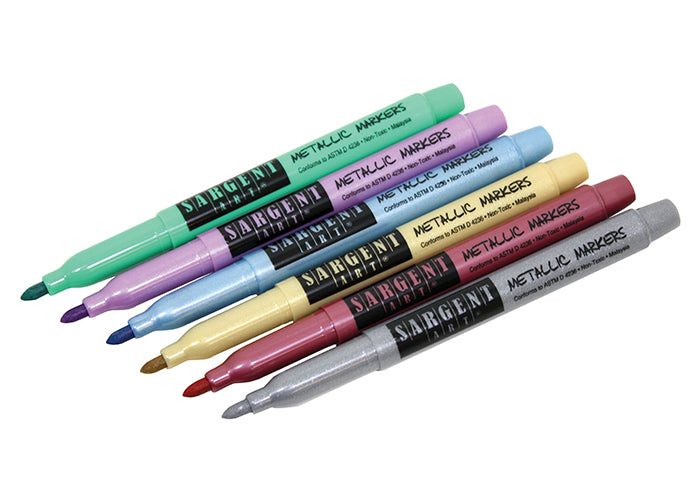 6 ct. Broad Bullet Tip Metallic Markers