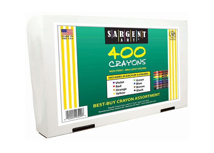 400 ct. Standard Size Crayons, 8 Colors