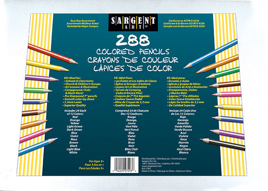 Sargent Classpack Color Pencils, Assorted Colors, Box Of 288