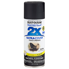 Rust-Oleum Spray Paint 2X Satin Canyon Black 12oz