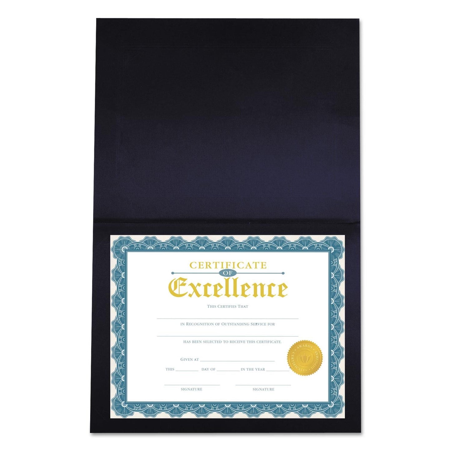 Certificate/Document Cover, 8 1/2 X 11 / 8 X 10 / A4, Blue