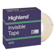 Highland Invisible Permanent Mending Tape, 1" Core, 3/4" x 1296