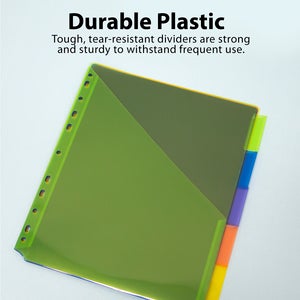 Pockets Dividers w/ 5-Insertable Color Tabs