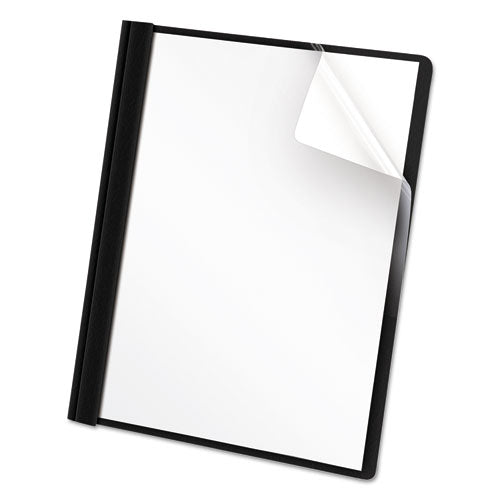 Clear Front Report Cover, Black 25/Pack