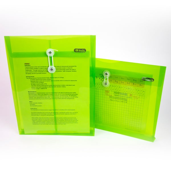 String Envelope Letter Size Top / Side Loading (2/Pack) Color May Vary