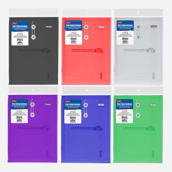 String Envelope Letter Size Top / Side Loading (2/Pack) Color May Vary