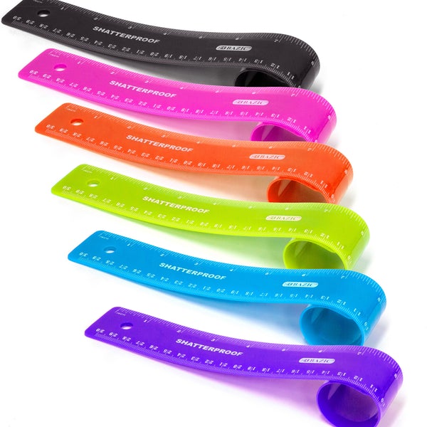 Shatterproof Flexible Ruler 12" (30cm) Color my vary