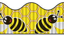 Bordette Bees Scalloped Decorative Border, 2-1/4" x 25'