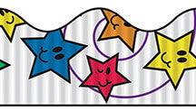 Bordette Stars Scalloped Decorative Border, 2-1/4" x 25'