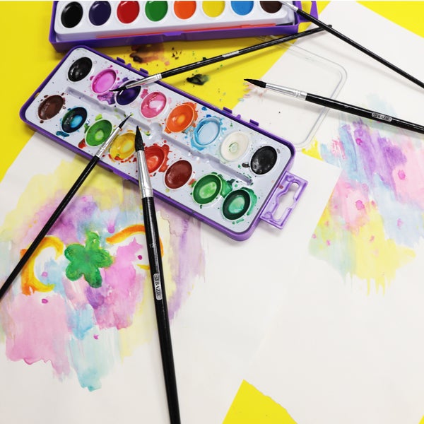 Round Natural Hair Paint Brush (12/Pack)