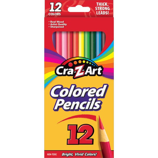 Color Pencils, Assorted Colors, Set Of 12