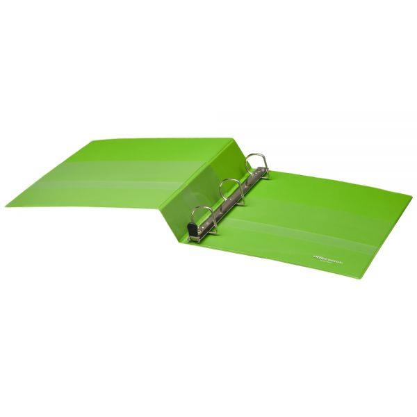 Heavy-Duty View 3-Ring Binder, 1.5" D-Rings Army Green