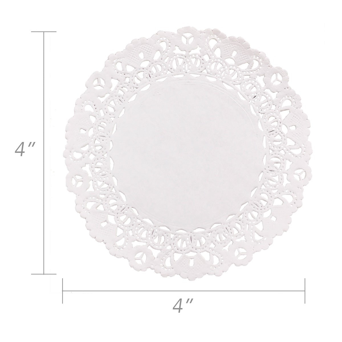 4" Round White Doilies, 100 ct.