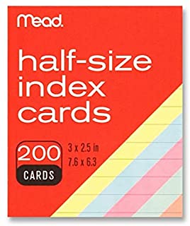 Mead 3" x 2.5" Ruled Index Cards 200 Count Assorted