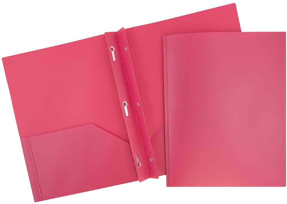 Plastic 3 Prong 2 Pocket Folder