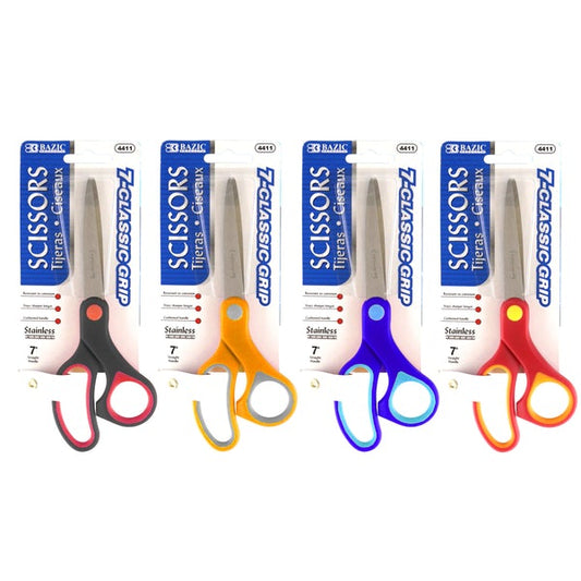 Office Scissors 7" Soft Grip Color may vary