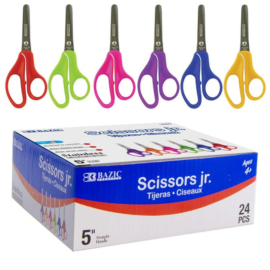 School Scissors 5" Blunt Tip (24/Pack)