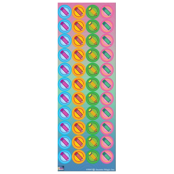 Pencil Circle Stickers 6-Sheet pack