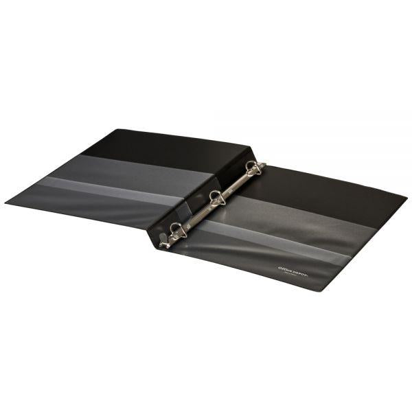 Heavy-Duty View 3-Ring Binder, 1/2" Round-Rings Black