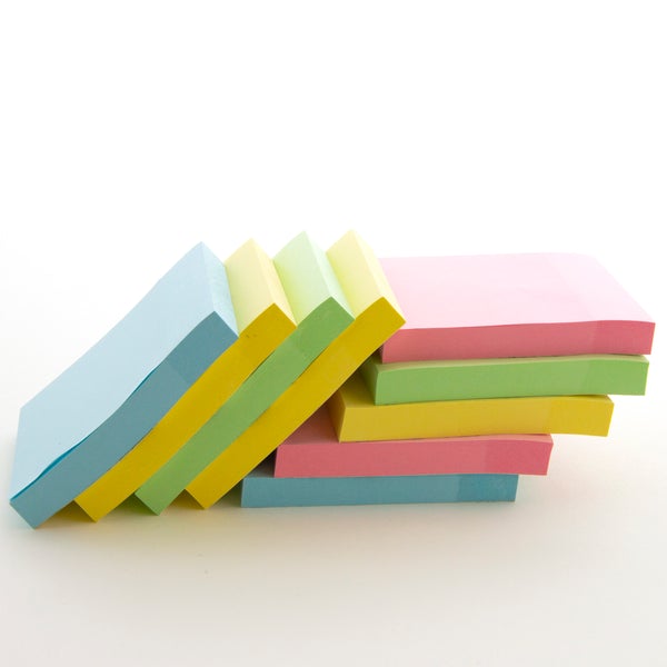Sticky Note Pads, 3 X 3, Assorted