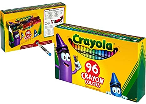 Crayola Classic Color Crayons, 96 Colors/Pack With Built-In Sharpener,