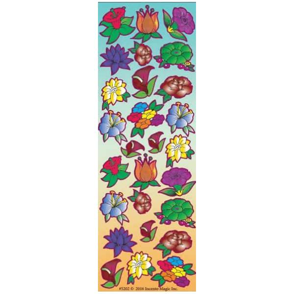 Flower Die-cut Stickers 6-Sheet pack