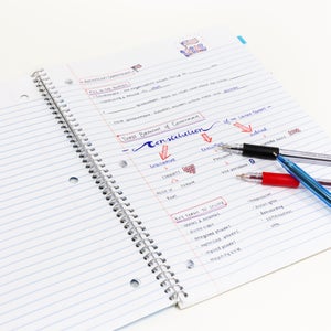 Poly Cover 1 Subject Spiral Notebooks, 70 Page, Wide Ruled Color may vary