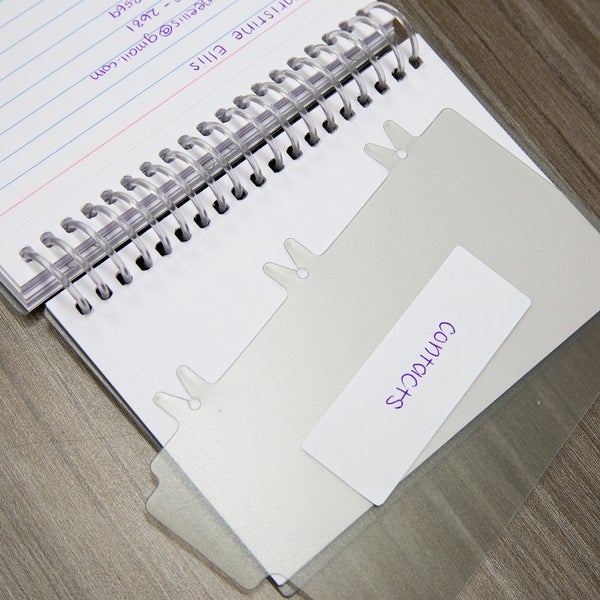 Ruled White Index Card, View Poly Spiral Bound w/ 2-Tab Divider 3" x 5" 50 Ct. Color May Vary