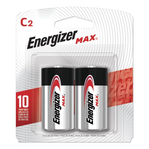 Energizer Max C2 Batteries 2 Pack