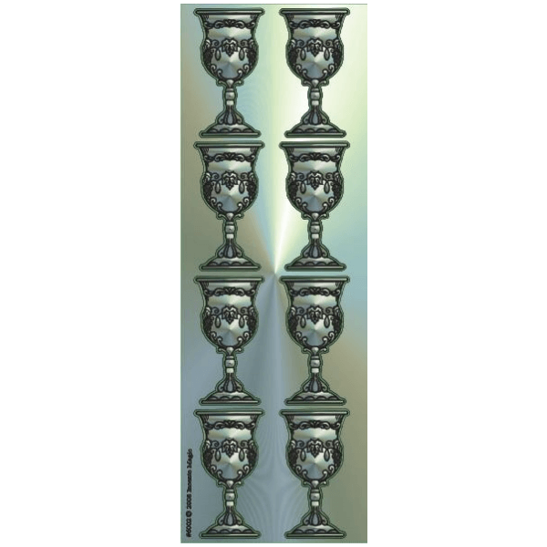 Kiddush Arbah Kosos Die-cut Stickers (Medium) 6-Sheet pack