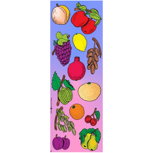 Fruit Die-cut Stickers 6-Sheet pack