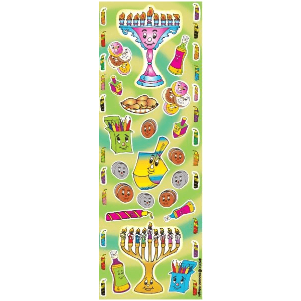 Chanukah Die-cut Stickers 6-Sheet pack