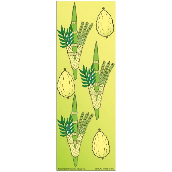 Lulav and Esrog Die-cut Stickers 6-Sheet pack