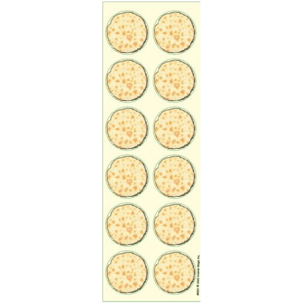 Matzah Circle Stickers (Large) 6-Sheet pack