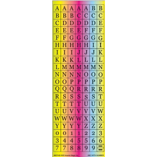 ABC Square Stickers 6-Sheet pack
