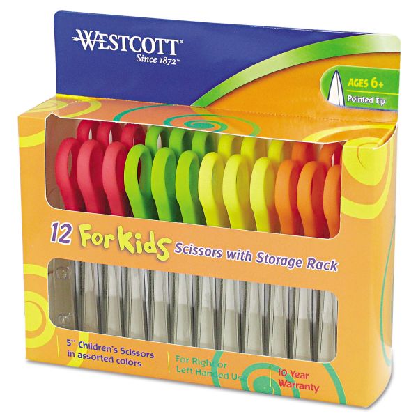 Inc　Westcott　Stationary　Pointed　Tip　Kids　King　Scissors,　–