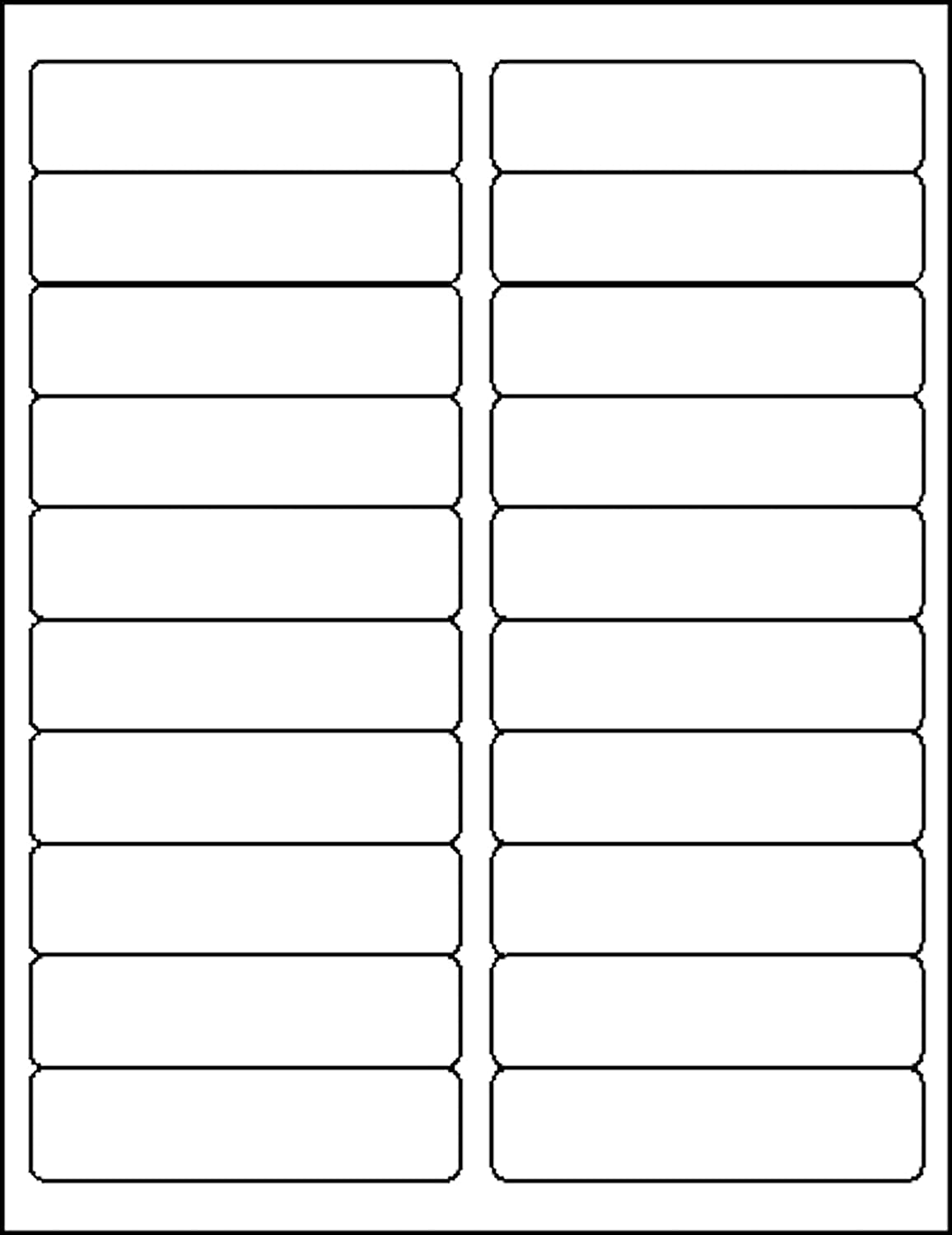 Clear Labels 20 on a page 50 Sheets/Box