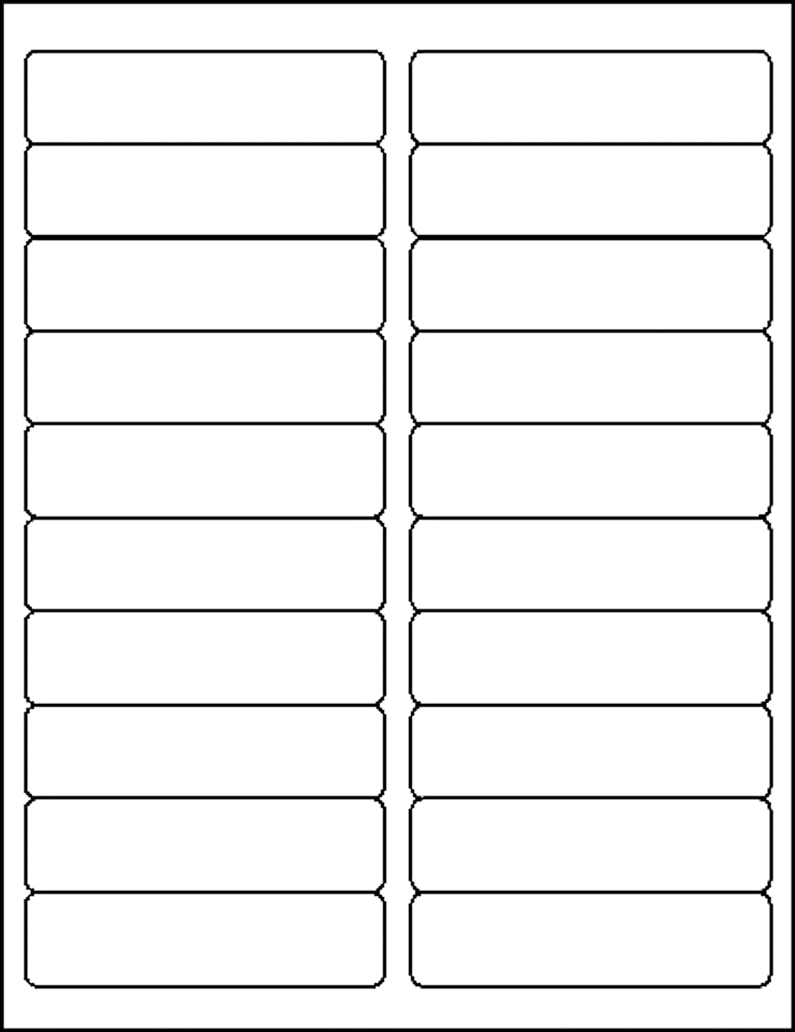 Clear Labels 20 on a page 50 Sheets/Box