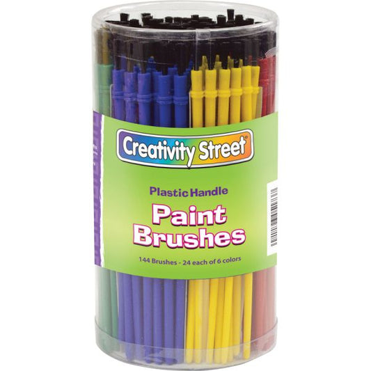 Round Plastic Handle Paint brushes 144/pk