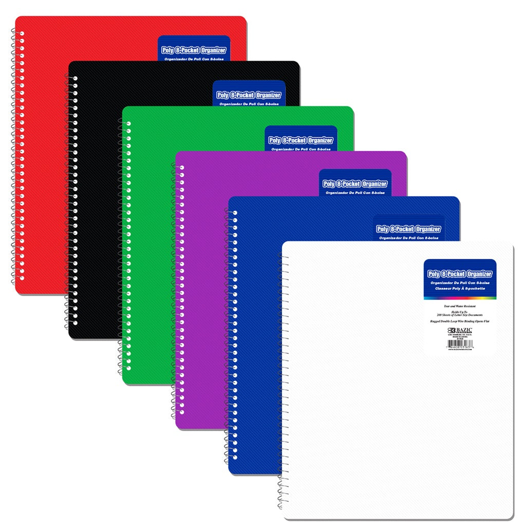 Poly 8 Pockets Organizer Color May Vary